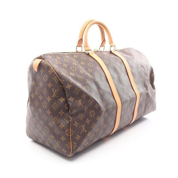 Louis Vuitton Boston Bag Keepall 55 M41424 PVC Coated Canvas Leather Keepall 55 - Picture 2 of 12